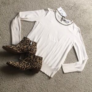 ZARA/ELEGANT KNITwRHINESTONE EMBELLISHED COLLAR/NWT